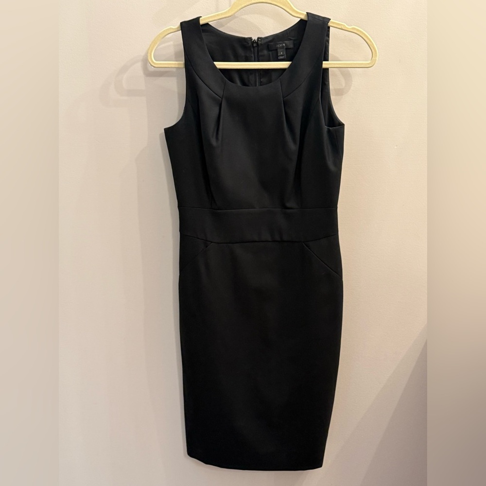J Crew Black Sleeveless Dress Super 120s